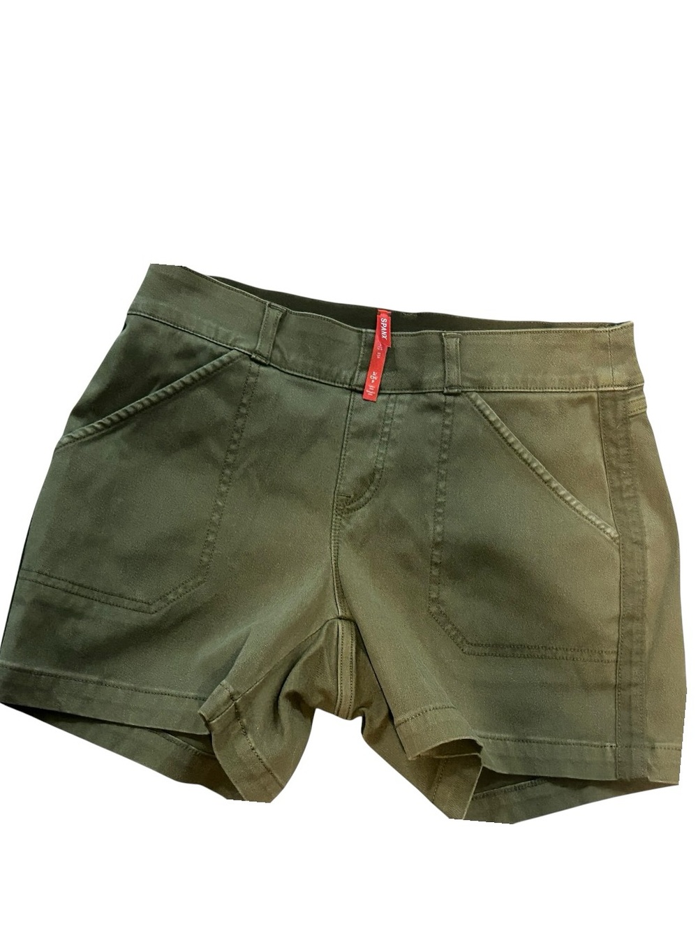 SPANX Olive Green Stretch Shorts